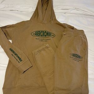 Abercrombie & Fitch Kids Tan Hoodie and Joggers Set